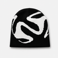 Black Graphic Beanies