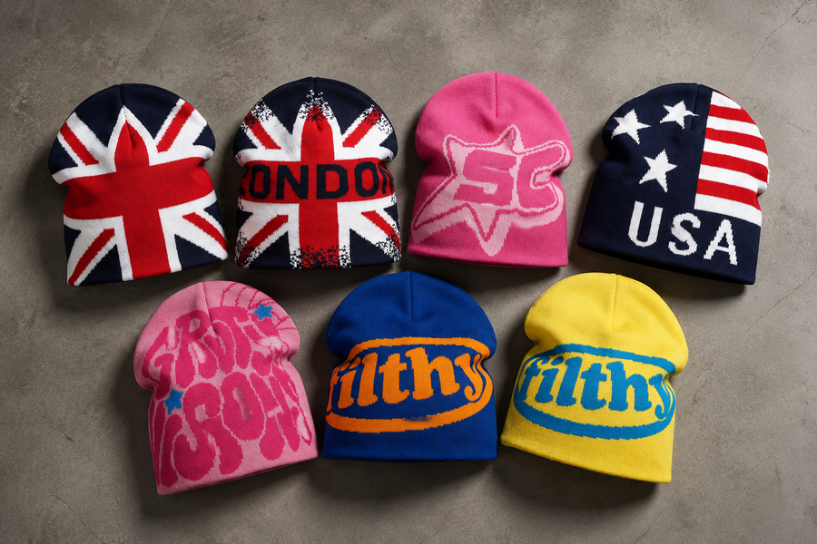 Y2K Graphic Beanies
