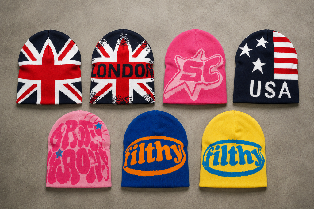 Y2K Graphic Beanies